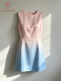 Casual Sleeveless Ombre Mini Dress