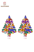 Diamante Christmas Tree Earrings