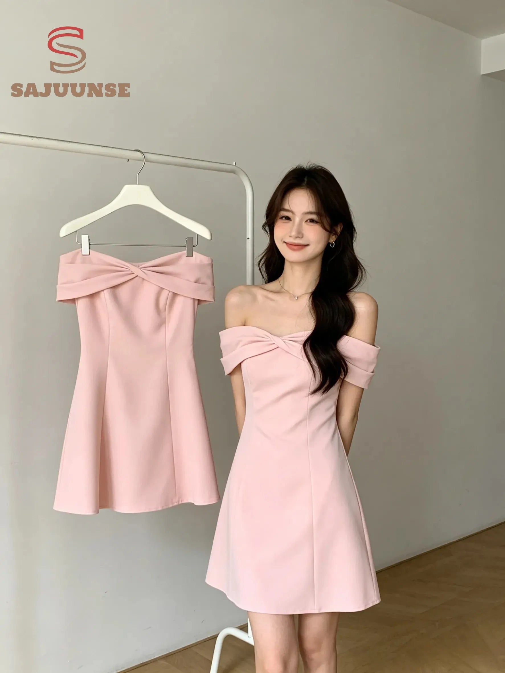 Off Shoulder Swing Mini Dress