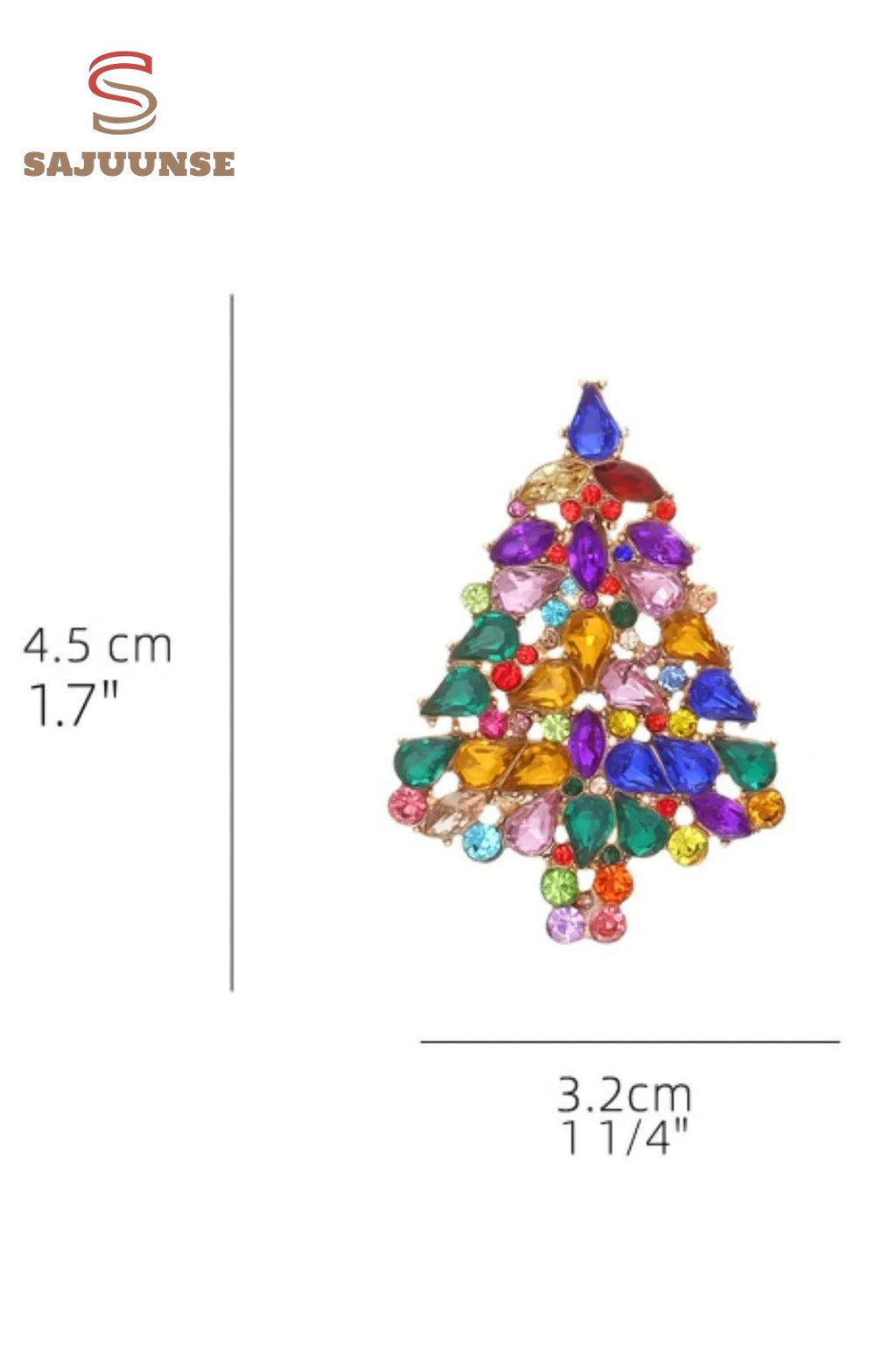 Diamante Christmas Tree Earrings