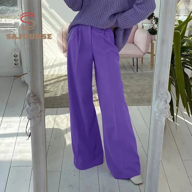 Loose Casual Plain Pants