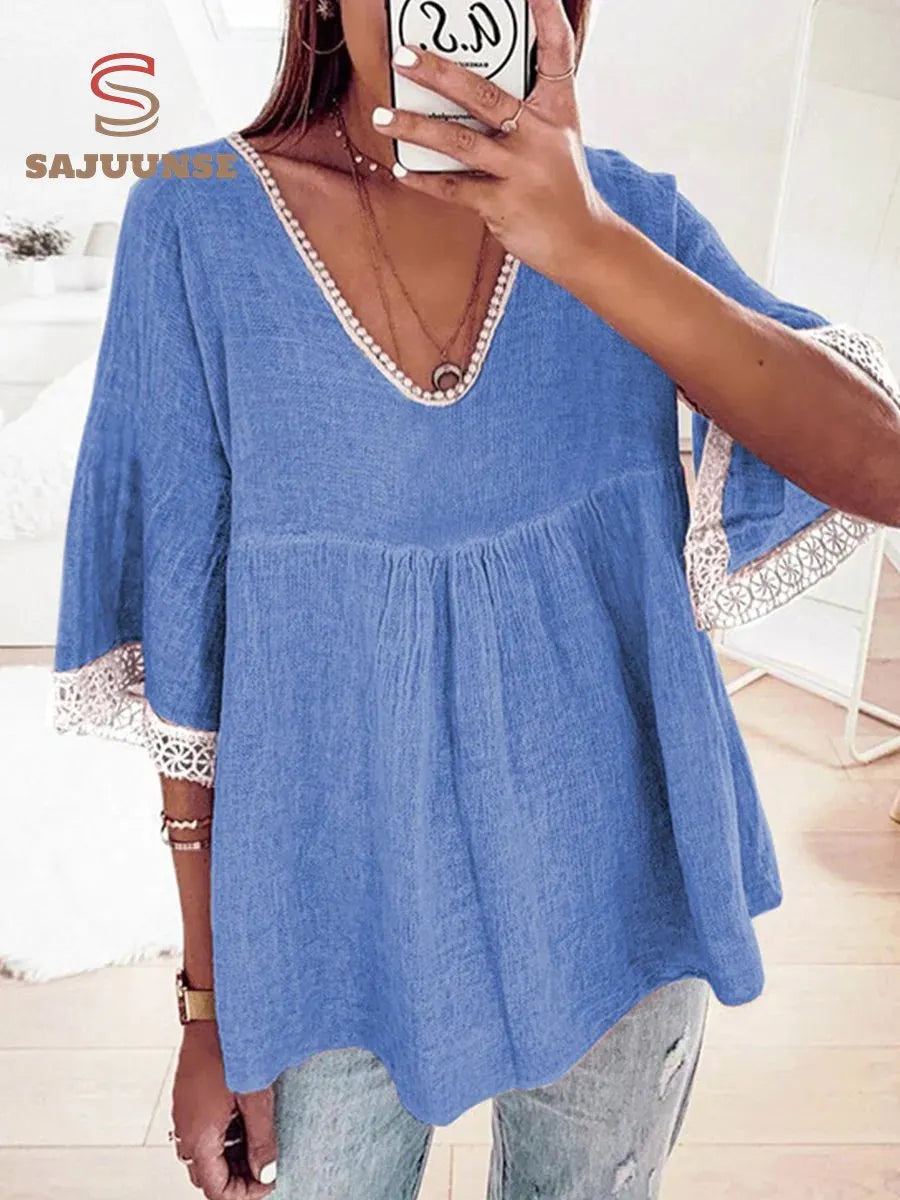 Halter Neck Daisy Print Loose Denim Camisole