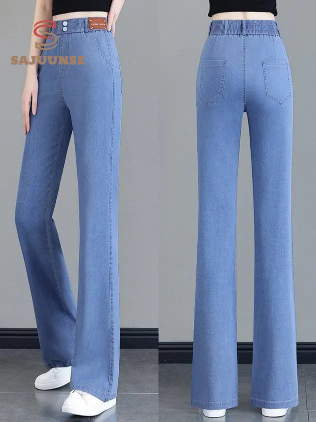 Casual Pocket Stitching Loose Denim Jeans