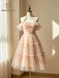 Off Shoulder Tulle Cake Dress
